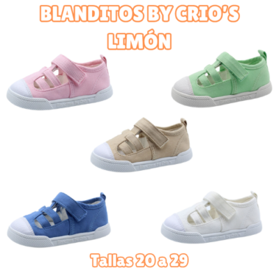 Sandalias Respetuosas Lona BLANDITOS BY CRIO’S Limon (3)