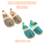 sandalias menorquinas respetuosas ria glitter jade y peach