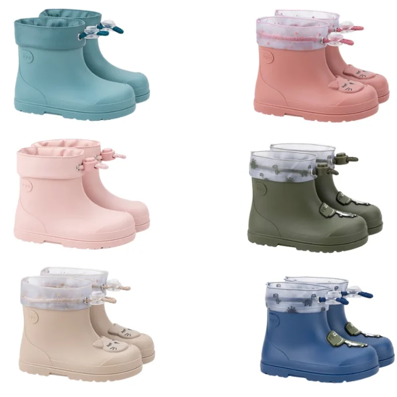 Botas de agua respetuosas IGOR MENDI barefoot en azul, verde, dino, gato, rosa,