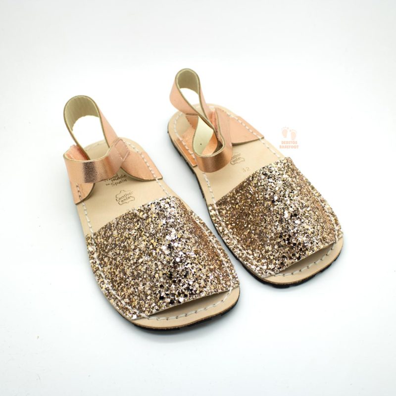 sandalias-barefoot-menorquinas-ria-glitter-Peach.jpg Sandalias Menorquinas Respetuosas Ria Glitter