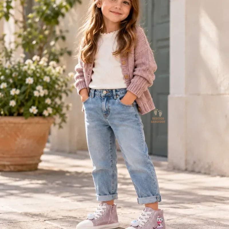 Botines Barefoot Mustang Free con Luces (1) unicornio Botines Barefoot Mustang Free con Luces (1) unicornio