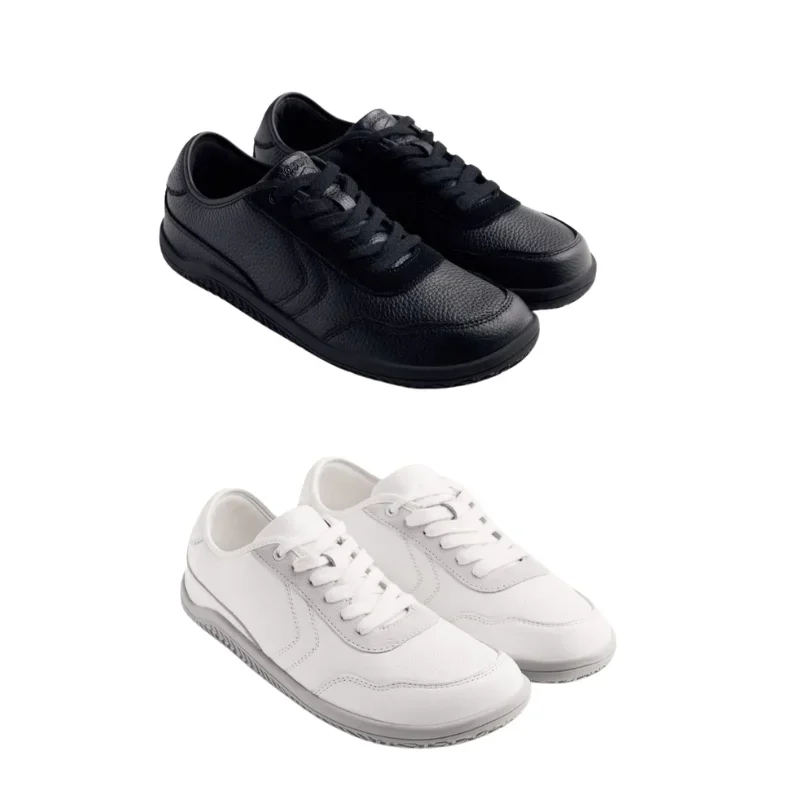 Zapatillas Barefoot Gioseppo Piel Solihull blanco y negro