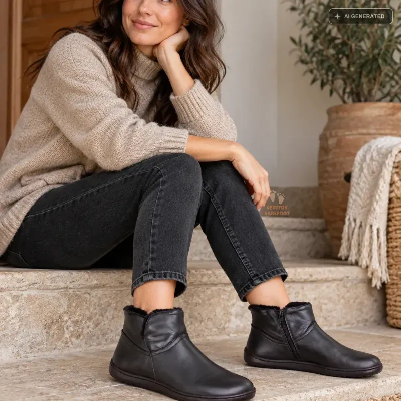 Botines Barefoot Mujer de Piel Vivant Savage V-2750-negro Botines Barefoot Mujer de Piel Vivant Savage V-2750-negro