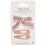 SIENA 208106062_106062 Pack lazo vagas con ribete blanco y 2 clips lisos - ROSA