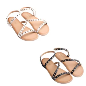 Sandalias Barefoot Gioseppo TANDAG mujer negro y blanco