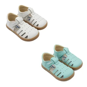 Sandalias Barefoot Titanitos L540 RAIMUNDO (1) blanco y verde