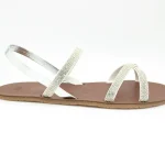 Sandalias Coqueflex 1563 MT/838-8MM WHITE (brillante plateada)