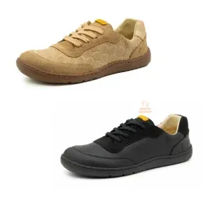 Zapatillas Barefoot Flexi Nens 9017-S Cava y Negro