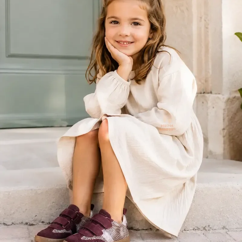 Zapatillas barefoot niña Gioseppo 80507 Burdeos animal print Zapatillas barefoot niña Gioseppo 80507 Burdeos animal print