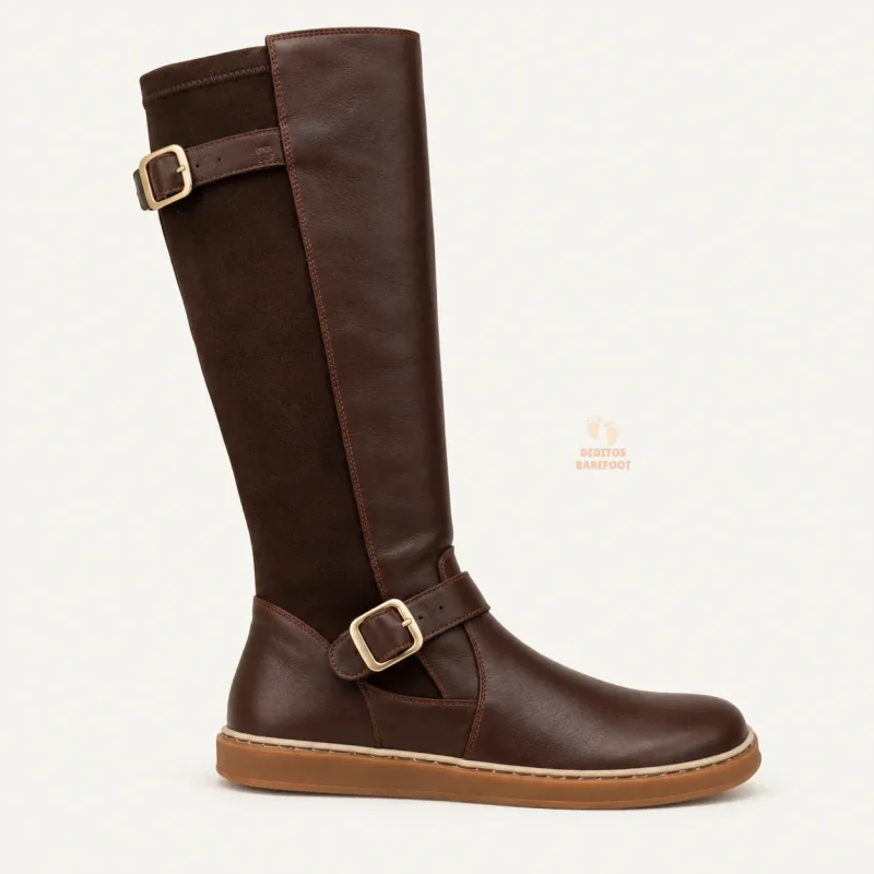 botas altas barefoot coquefle noria marron brown botas altas barefoot coquefle noria marron brown