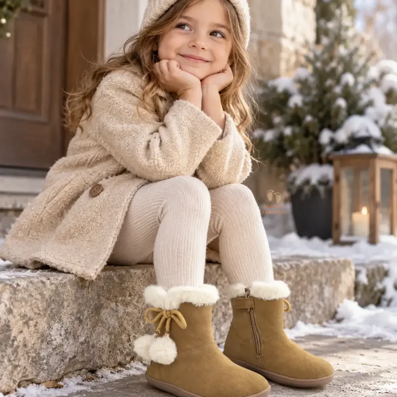 Botas Barefoot Impermeables de Nina Chetto 1126535 Camel con Borlas invierno Botas Barefoot Impermeables de Nina Chetto 1126535 Camel con Borlas invierno