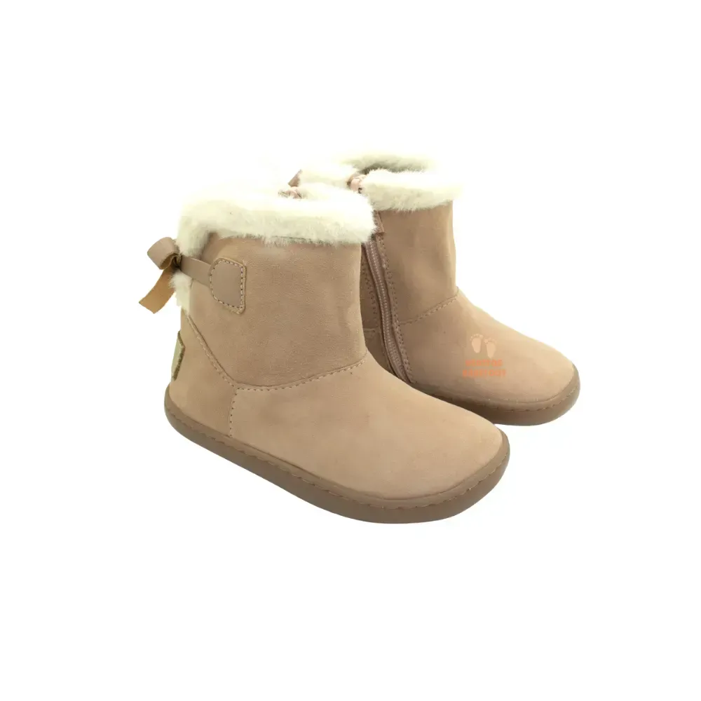 Botas Barefoot de Niña Chetto 1125517 Rosa Empolvado con Lazo Botas Barefoot de Niña Chetto 1125517 Rosa Empolvado con Lazo