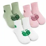 ZAPY calcetines ROSA, VERDE, BLANCO (compuesto por 3 pares de calcetines, uno blanco, uno rosa y uno verde). Ref: C002