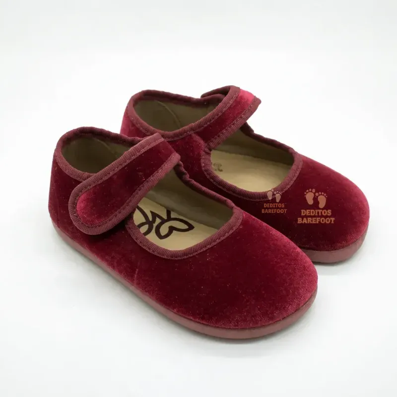 merceditas barefoot batilas x22-051-terciopelo-burdeos merceditas barefoot batilas x22-051-terciopelo-burdeos
